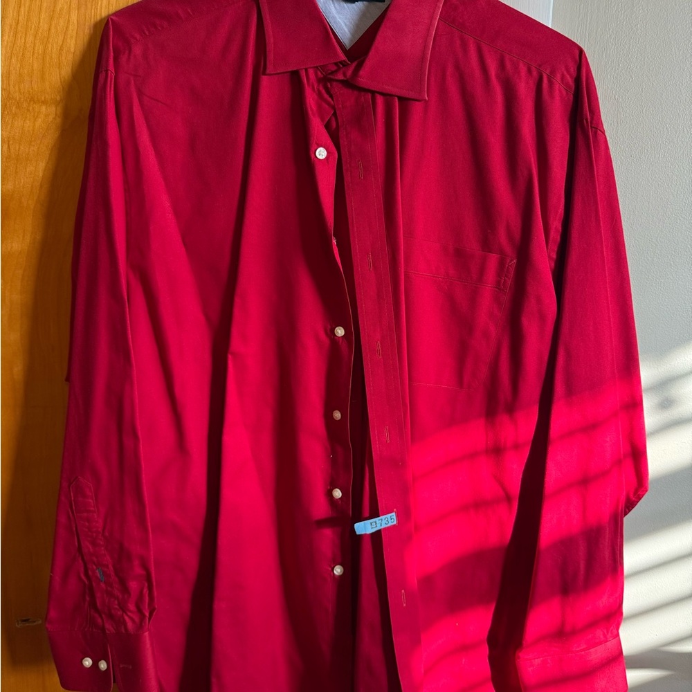 Tommy Hilfiger Bold Red Dress Shirt